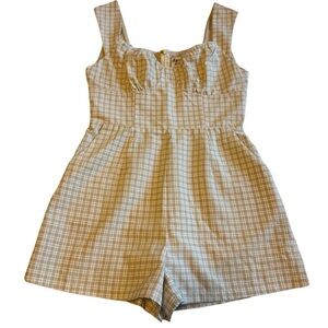 Princess Polly Gingham Lucky Star Plays it Romper - NWT